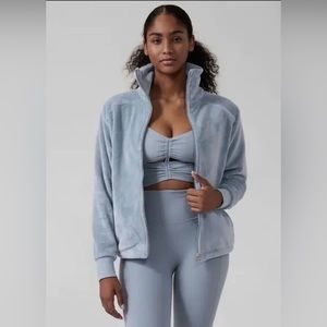 NWT - Athleta Blue Recover Cozy Karma Full Zip Women’s Small